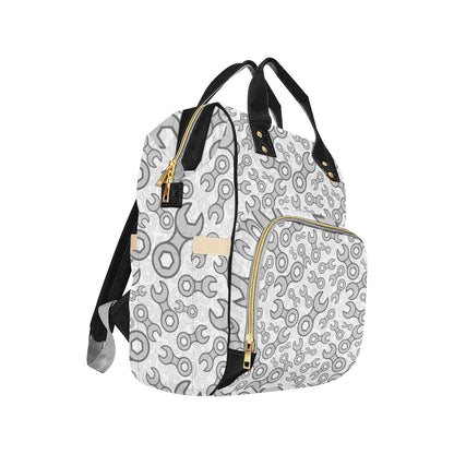 Mechanic Pattern Print Design 05 Diaper Bag Backpack