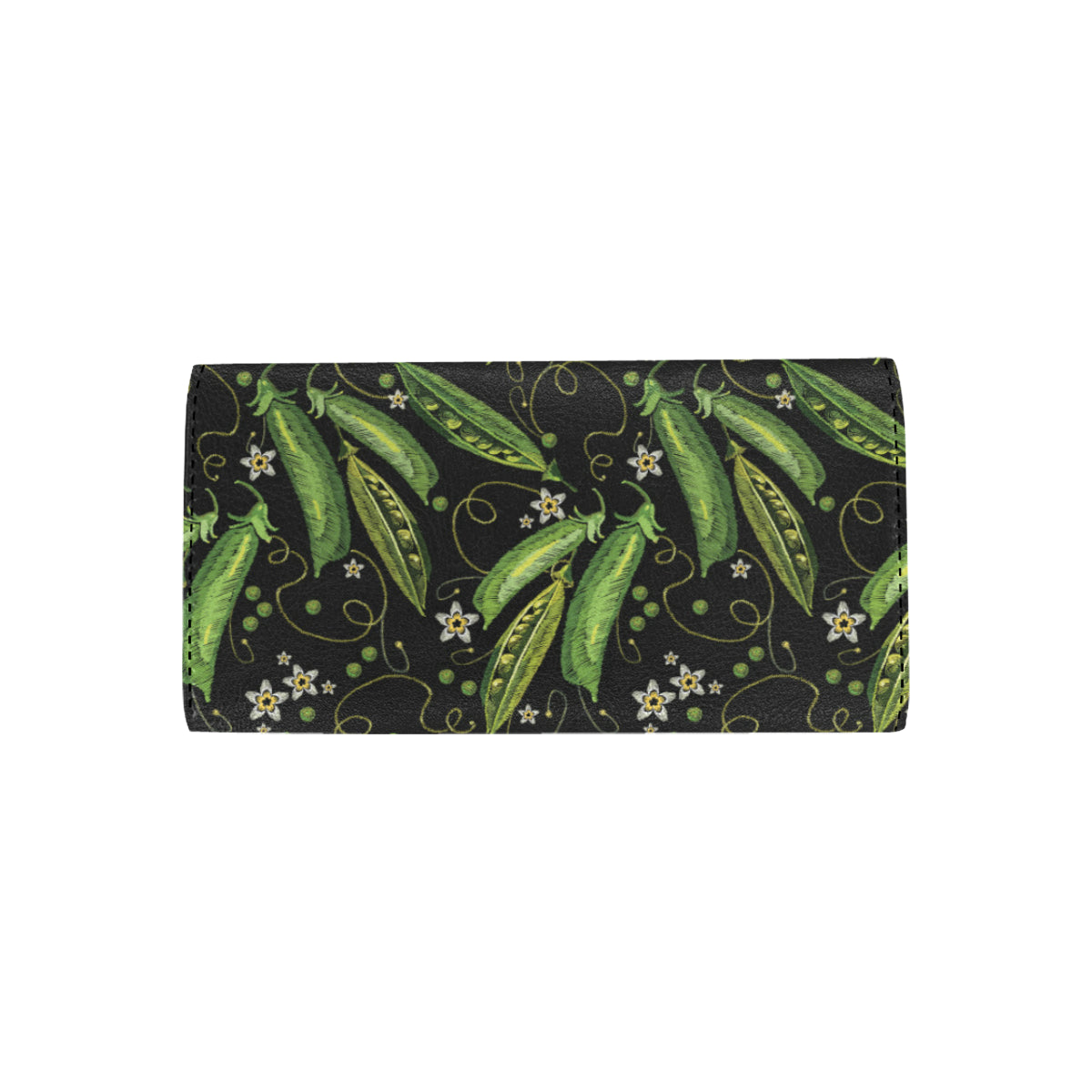 Peas Pattern Print Design A02 Women's Trifold Wallet