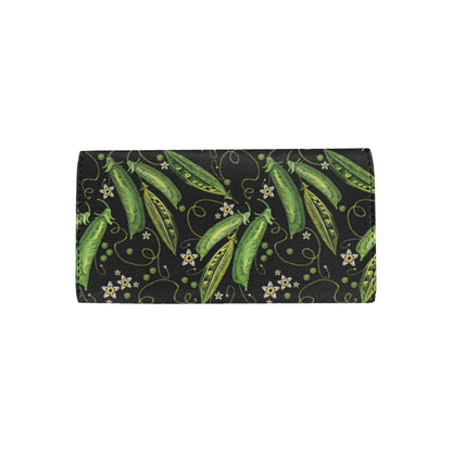 Peas Pattern Print Design A02 Women's Trifold Wallet