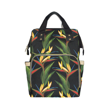 Bird Of Paradise Pattern Print Design BOP012 Diaper Bag Backpack