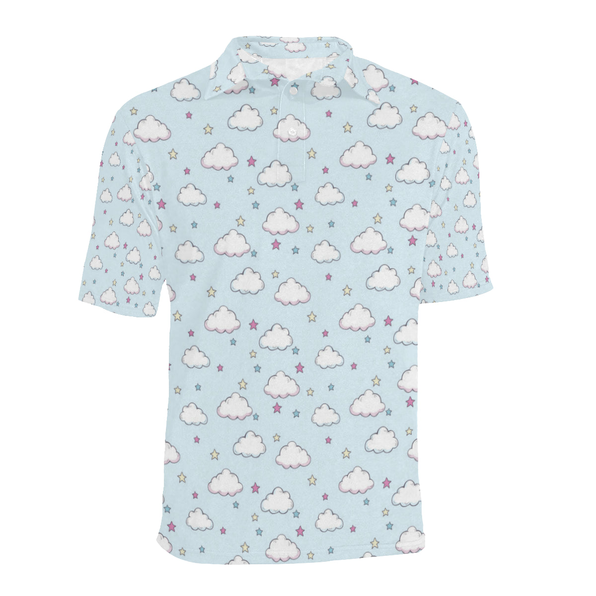 Cloud  Pattern Print Design 01 Men Polo Shirt