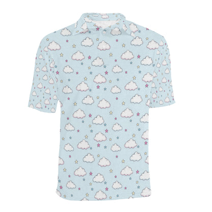 Cloud  Pattern Print Design 01 Men Polo Shirt