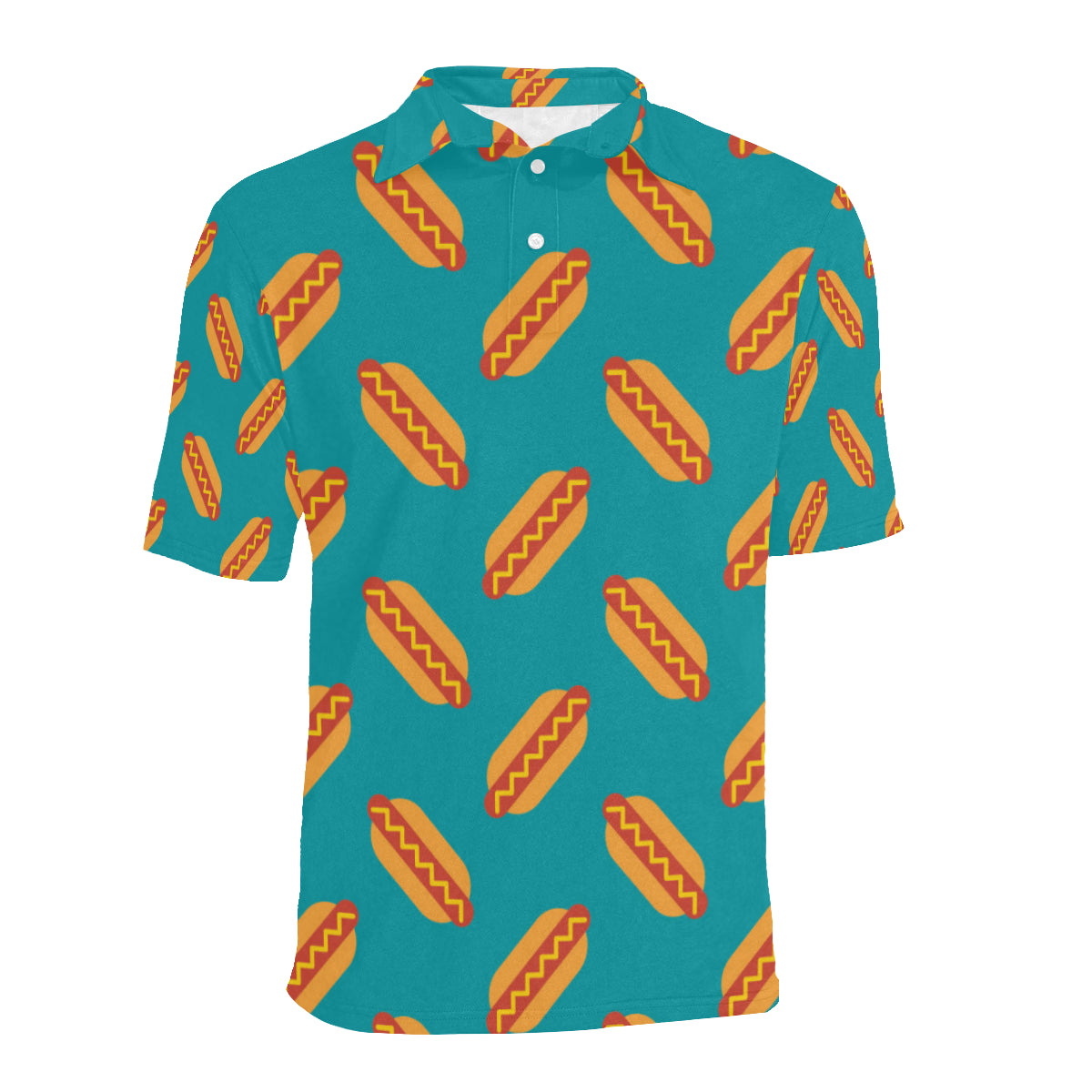 Hot Dog Pattern Print Design 03 Men Polo Shirt