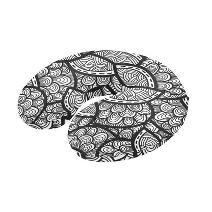 Polynesian Pattern Print Design A01 U-Shaped Travel Neck Pillow