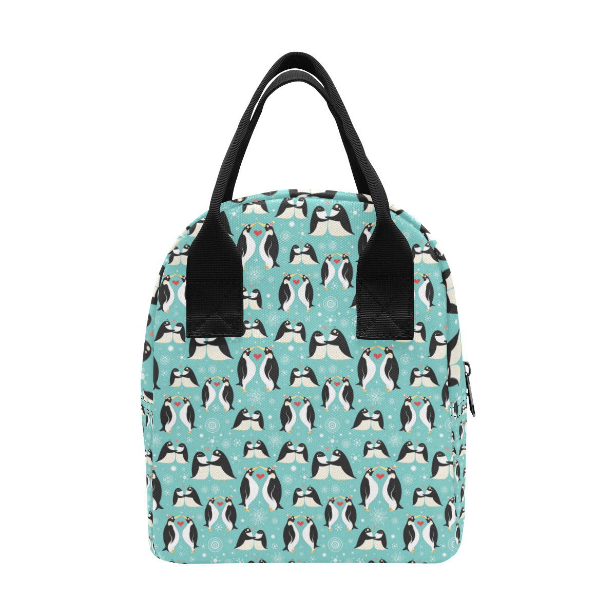 Penguin Love Print Insulated Lunch Bag