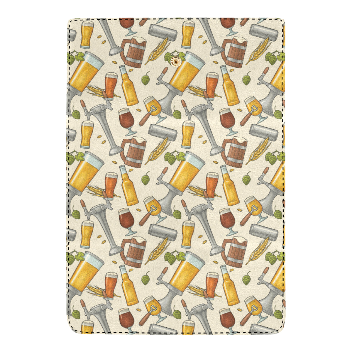 Beer Pattern Print Design 05 Women's Trifold Wallet