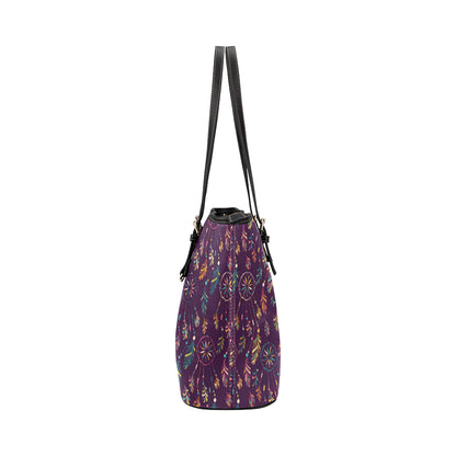 Dream Catcher Boho Design Leather Tote Bag