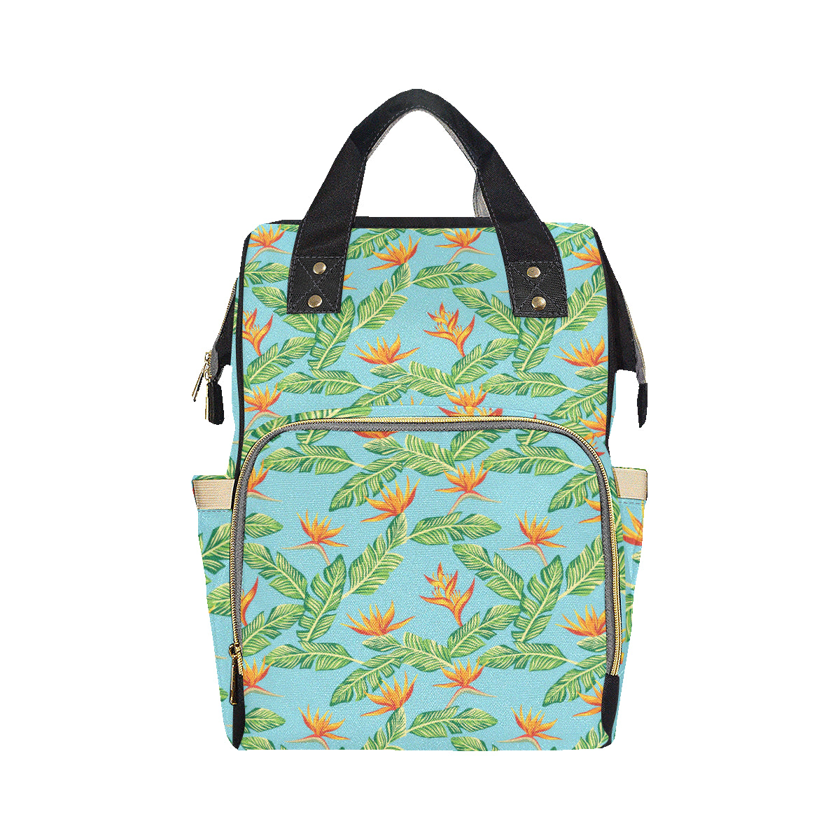 Bird Of Paradise Pattern Print Design BOP04 Diaper Bag Backpack