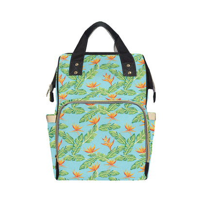 Bird Of Paradise Pattern Print Design BOP04 Diaper Bag Backpack