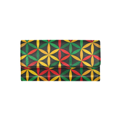 Rasta Pattern Print Design A04 Women's Trifold Wallet