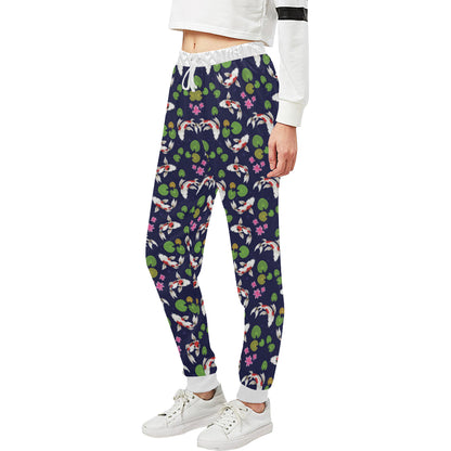Koi Carp Pattern Design Themed Print Unisex Sweatpants