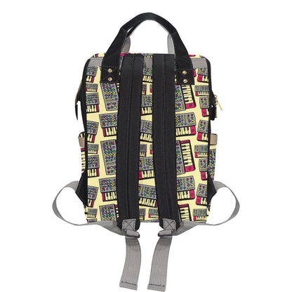 Synthesizer Pattern Print Design 01 Diaper Bag Backpack