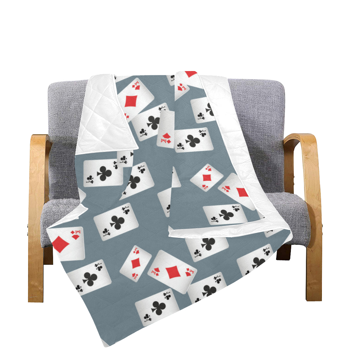 Poker Cards Pattern Print Design A05 Premium Quilt