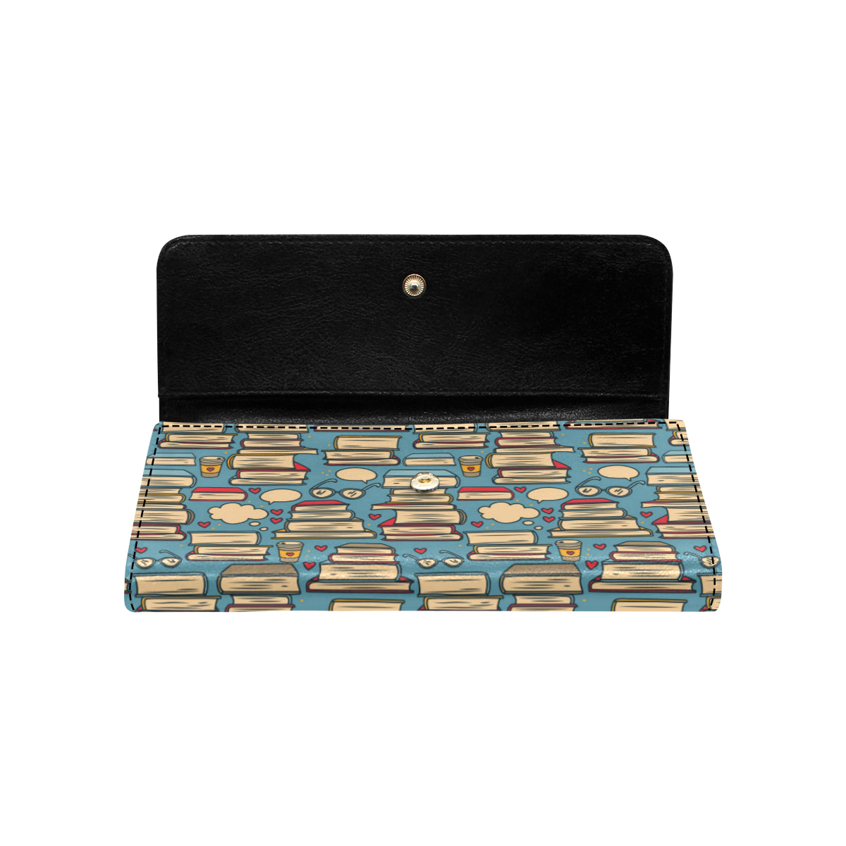Book Pattern Print Design 03 Women's Trifold Wallet