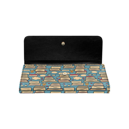 Book Pattern Print Design 03 Women's Trifold Wallet
