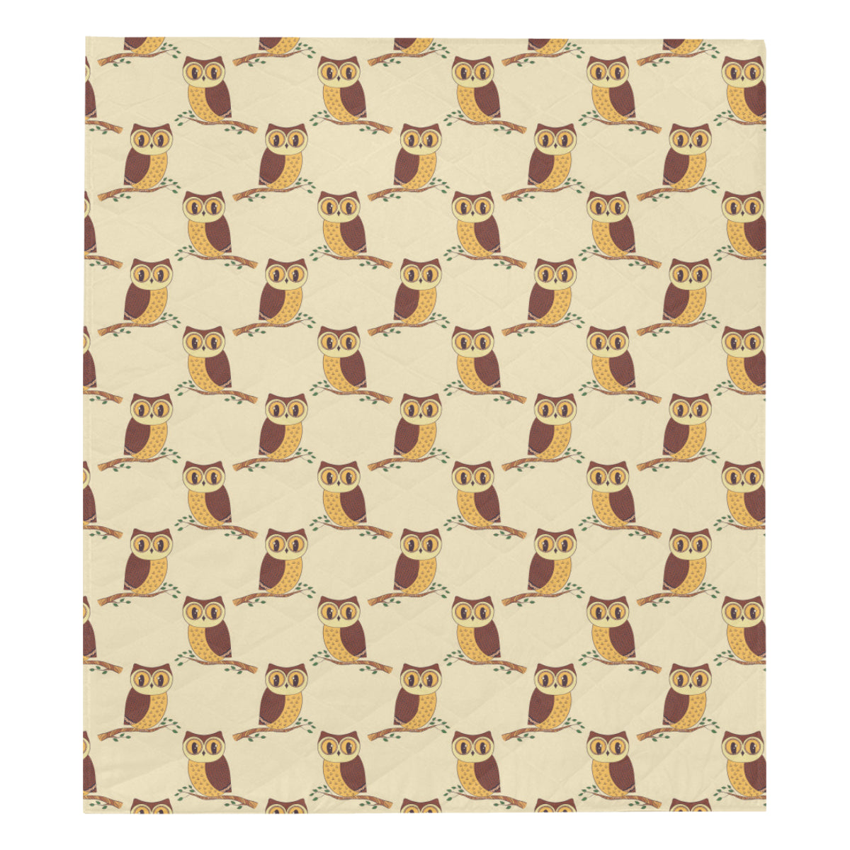 Owl Pattern Print Design A07 Premium Quilt