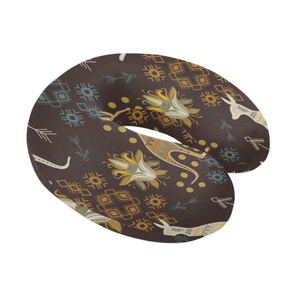 Kangaroos Pattern Print Design 03 U-Shaped Travel Neck Pillow