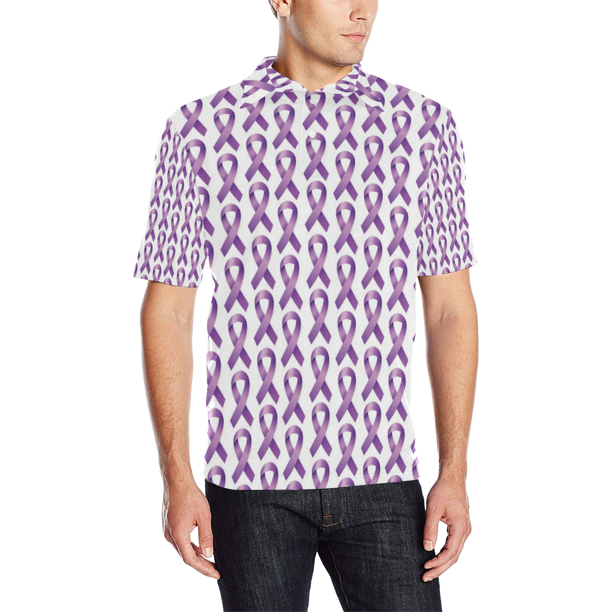 Pancreatic cancer Pattern Print Design A01 Men Polo Shirt