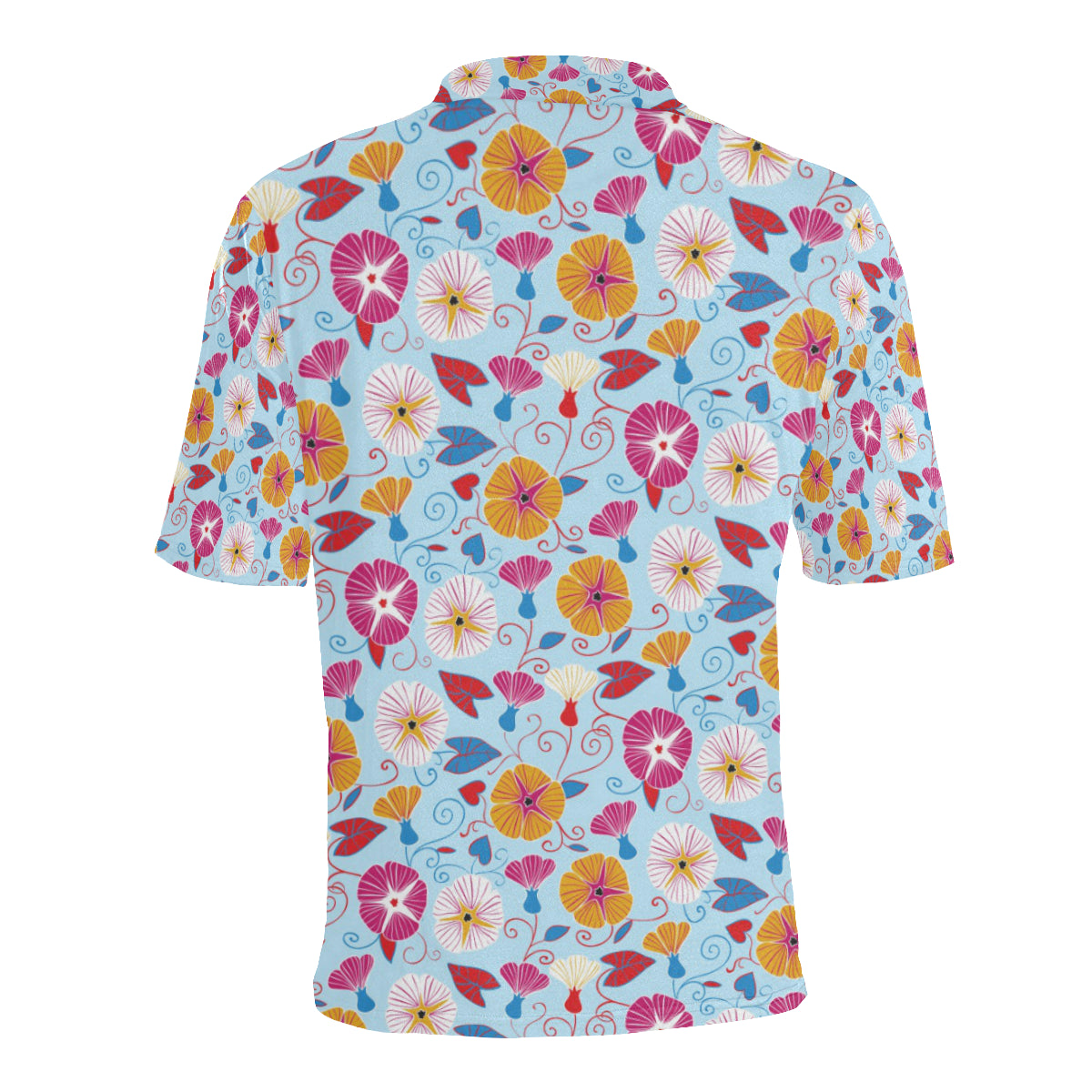 Morning Glory Pattern Print Design MG06 Men Polo Shirt