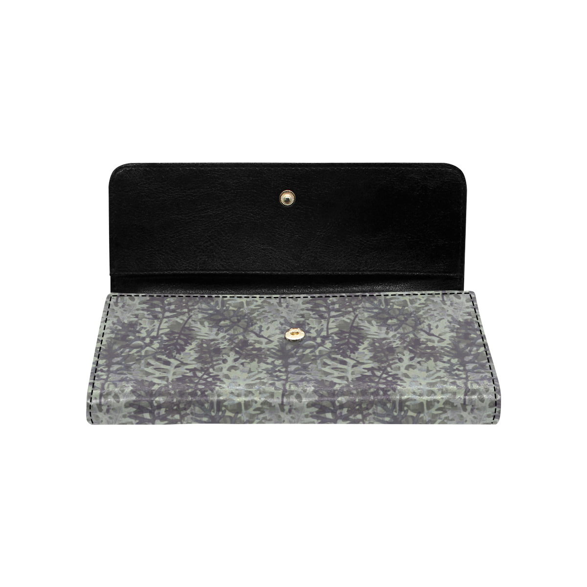 Camouflage Fern Pattern Print Design 05 Women's Trifold Wallet