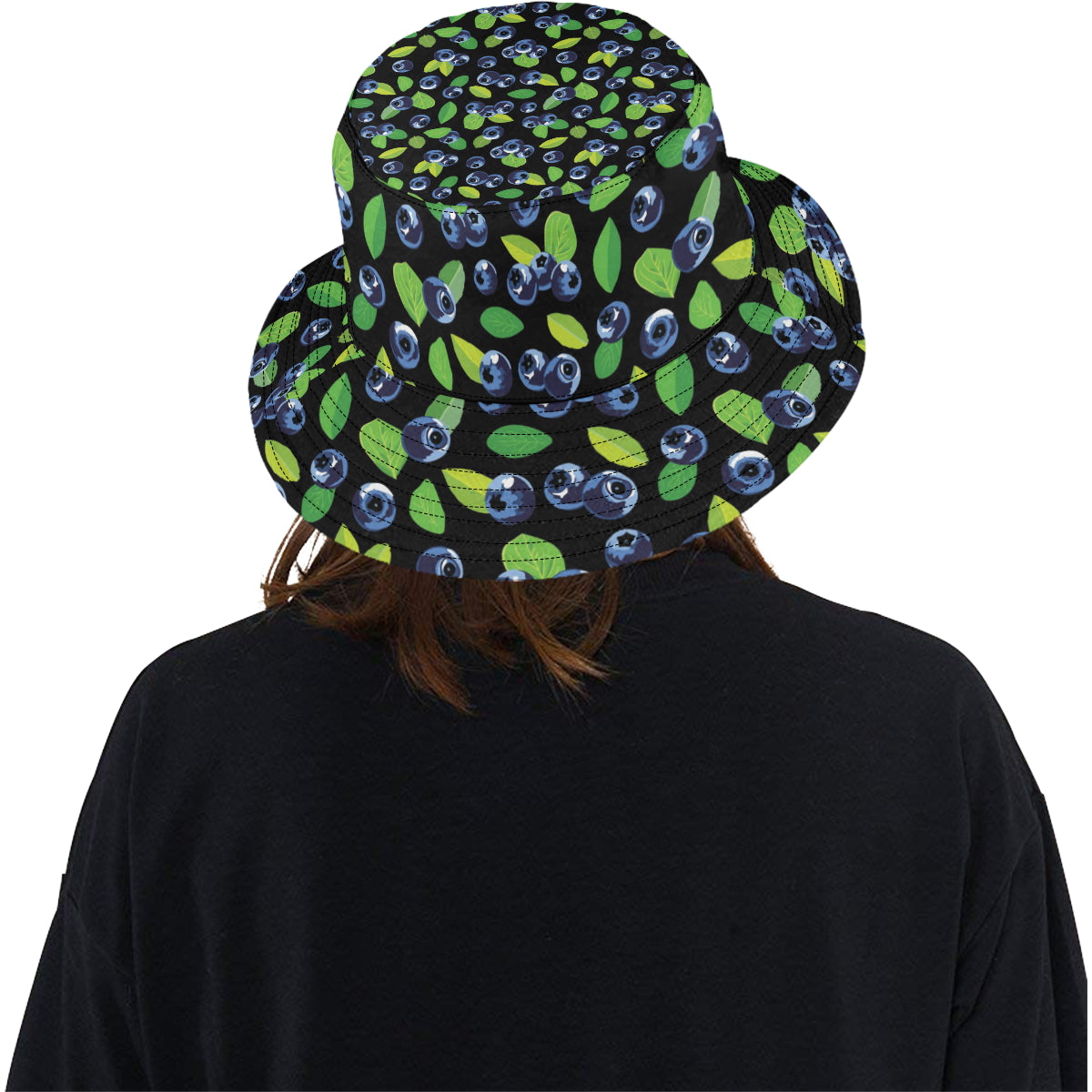 Blueberry Pattern Print Design BB03 Unisex Bucket Hat