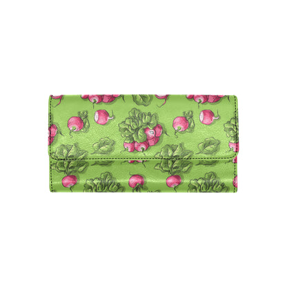 Radish Pattern Print Design A05 Women's Trifold Wallet