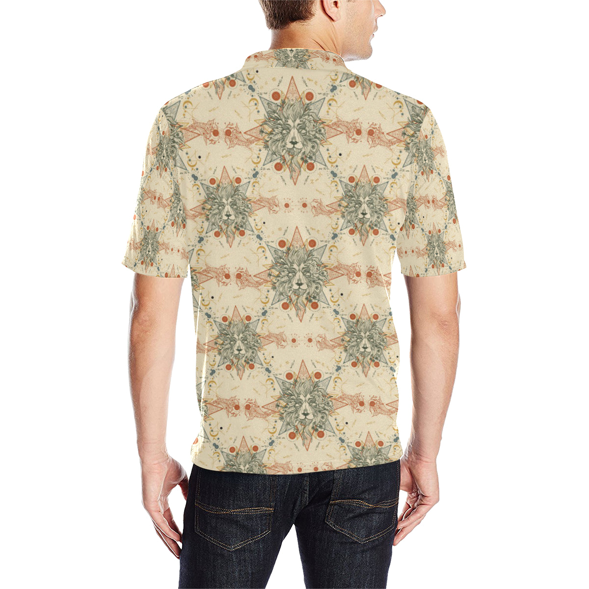 Leo Pattern Print Design 02 Men Polo Shirt