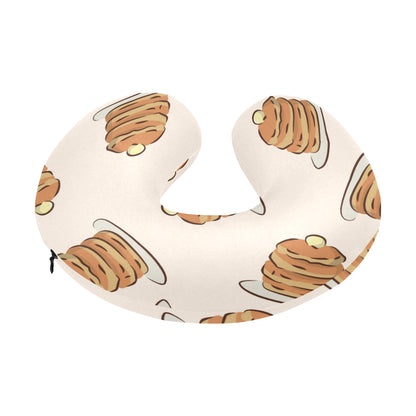 Pancake Pattern Print Design A01 U-Shaped Travel Neck Pillow