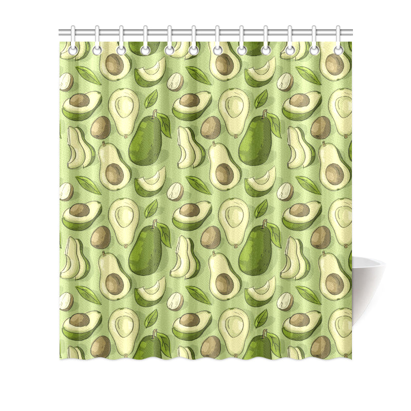 Avocado Pattern Print Design AC03 Shower Curtain