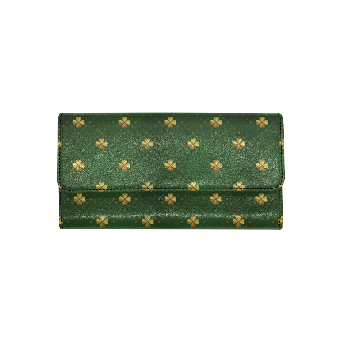 Clover  Pattern Print Design 01 Women's Trifold Wallet