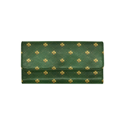 Clover  Pattern Print Design 01 Women's Trifold Wallet
