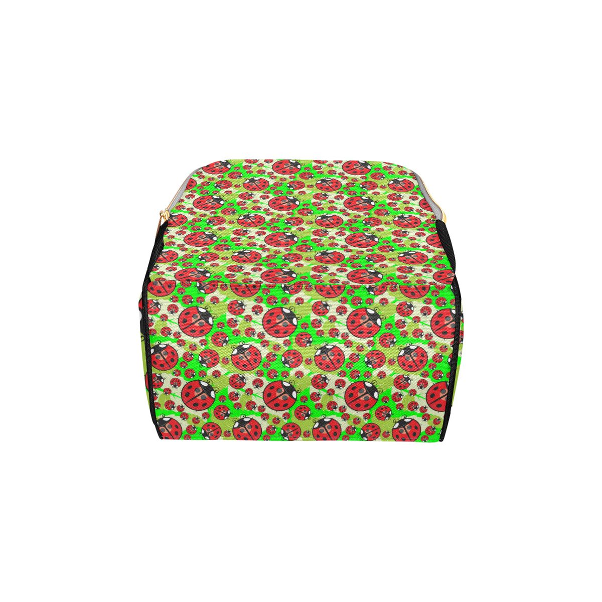 Ladybug with Leaf Print Pattern Diaper Bag Backpack