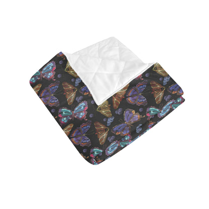 Butterfly Pattern Print Design 013 Premium Quilt