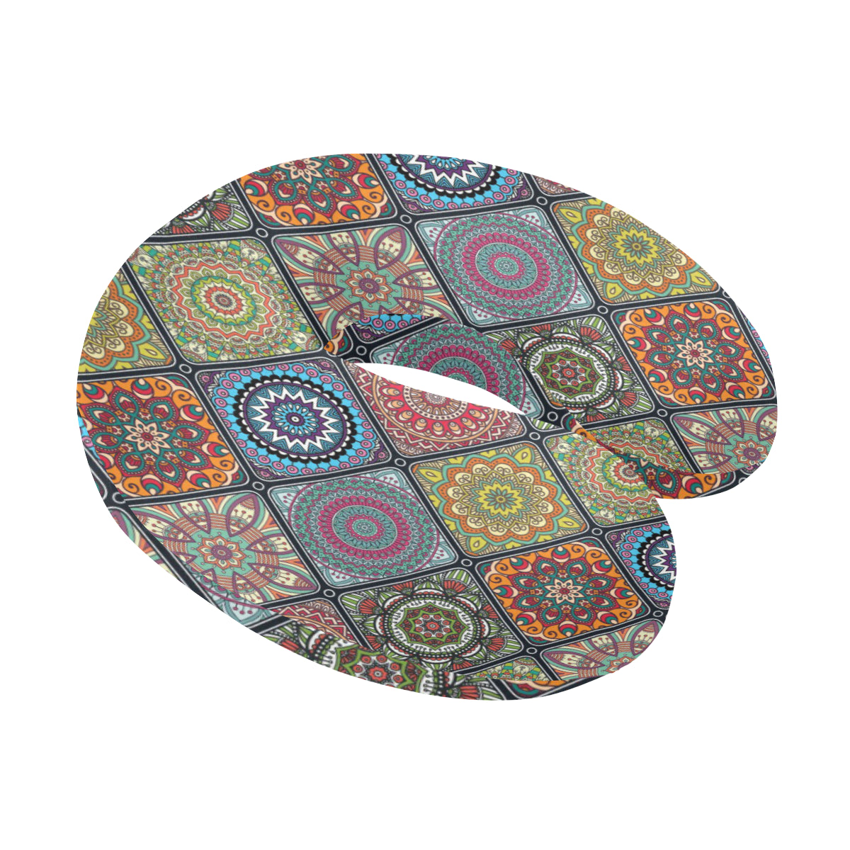 Bohemian Pattern Print Design 05 U-Shaped Travel Neck Pillow