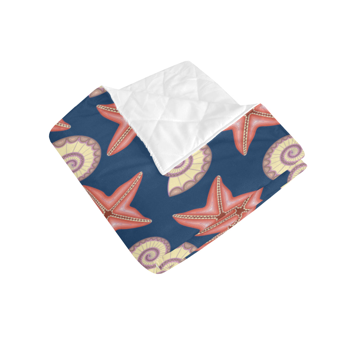 Starfish Pattern Print Design 03 Premium Quilt