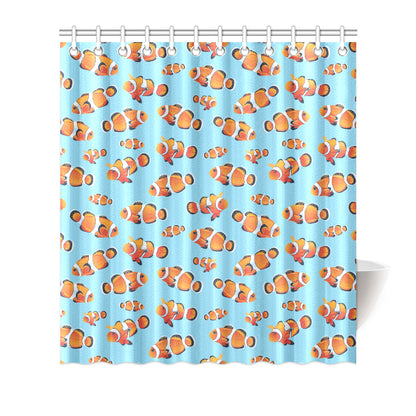 Clownfish Pattern Print Design 01 Shower Curtain