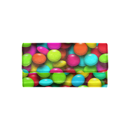 Candy Pattern Print Design CA03 Women's Trifold Wallet