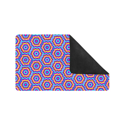 Optical illusion Techno Movement Rubber Doormat