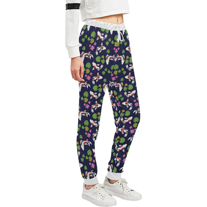 Koi Carp Pattern Design Themed Print Unisex Sweatpants