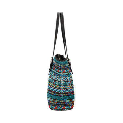 Southwestern Style Leather Tote Bag