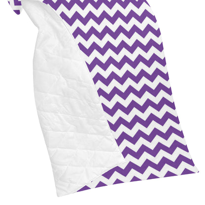 Chevron Purple Pattern Print Design 03 Premium Quilt
