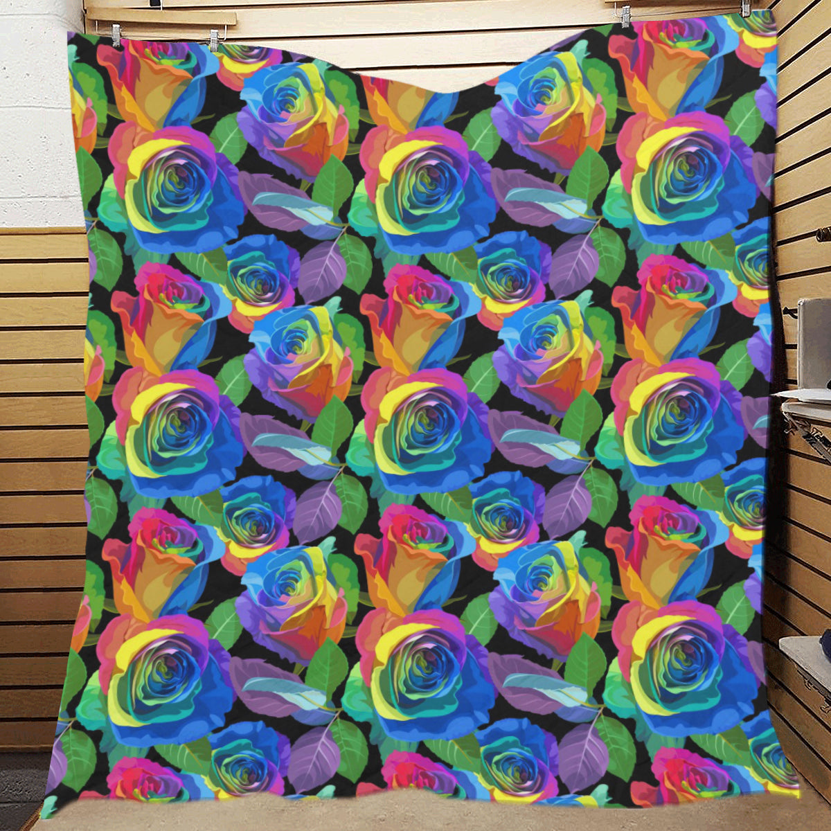 Rose Pattern Print Design RO02 Premium Quilt