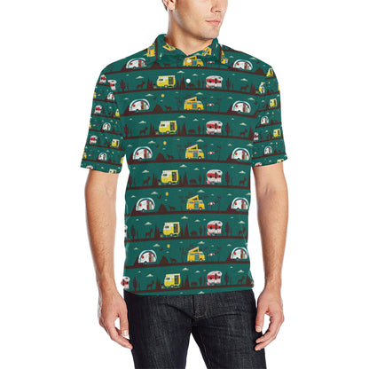 Camper Pattern Print Design 05 Men Polo Shirt