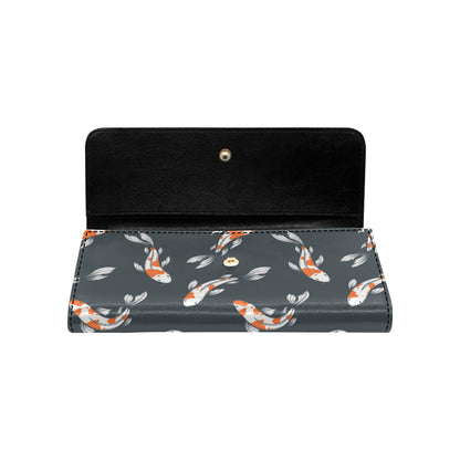 KOI Fish Pattern Print Design 04 Women's Trifold Wallet