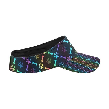 Paw Rainbow Print Unisex Sun Visor