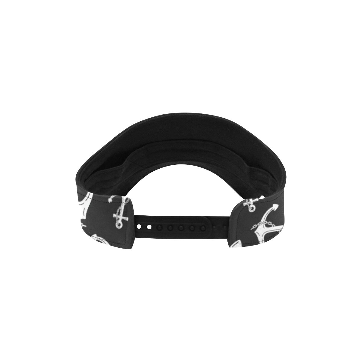 Anchor Black White Unisex Sun Visor