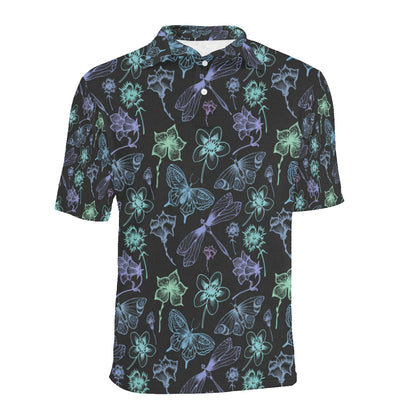 Butterfly Dragonfly Men Polo Shirt