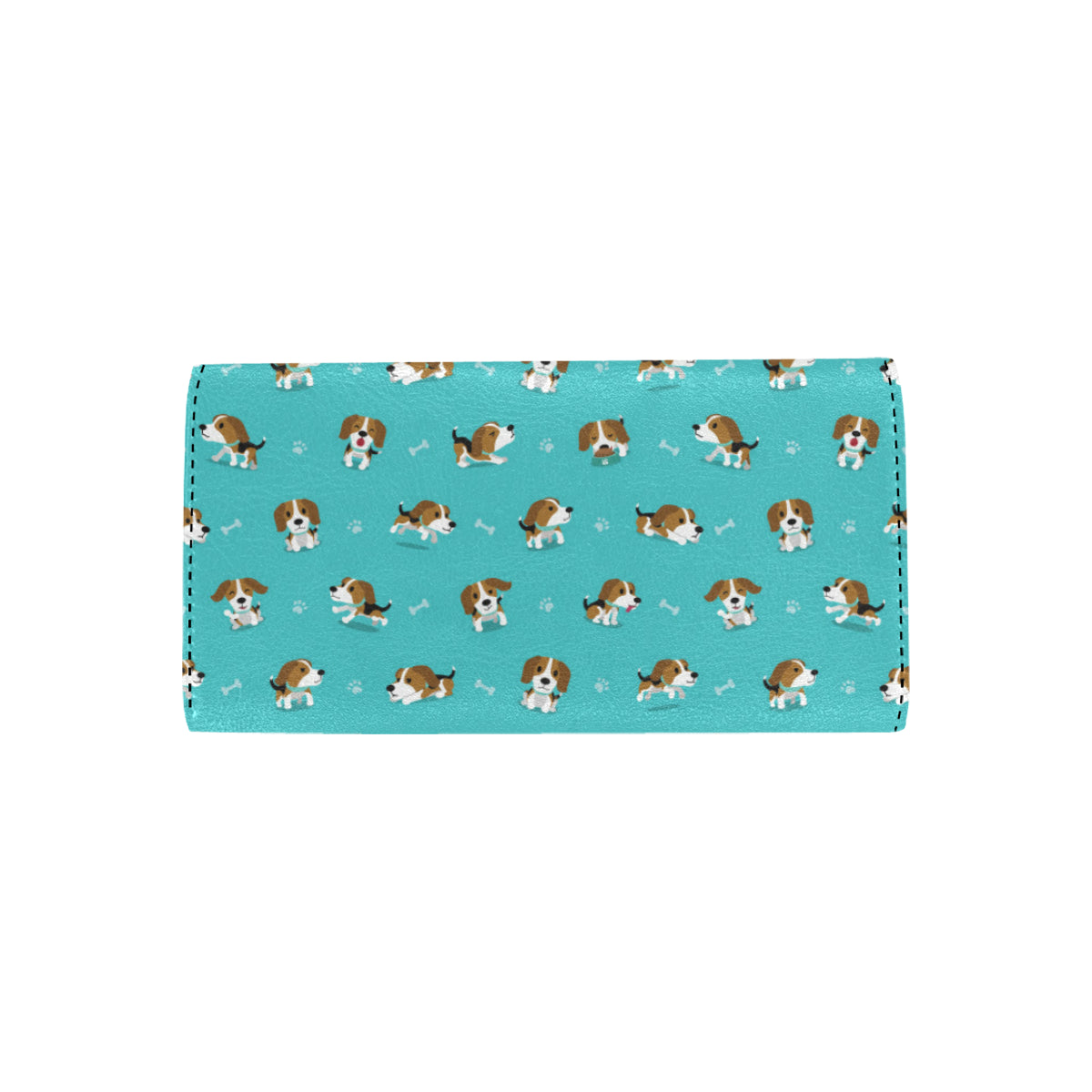 Beagle Pattern Print Design 05 Women's Trifold Wallet