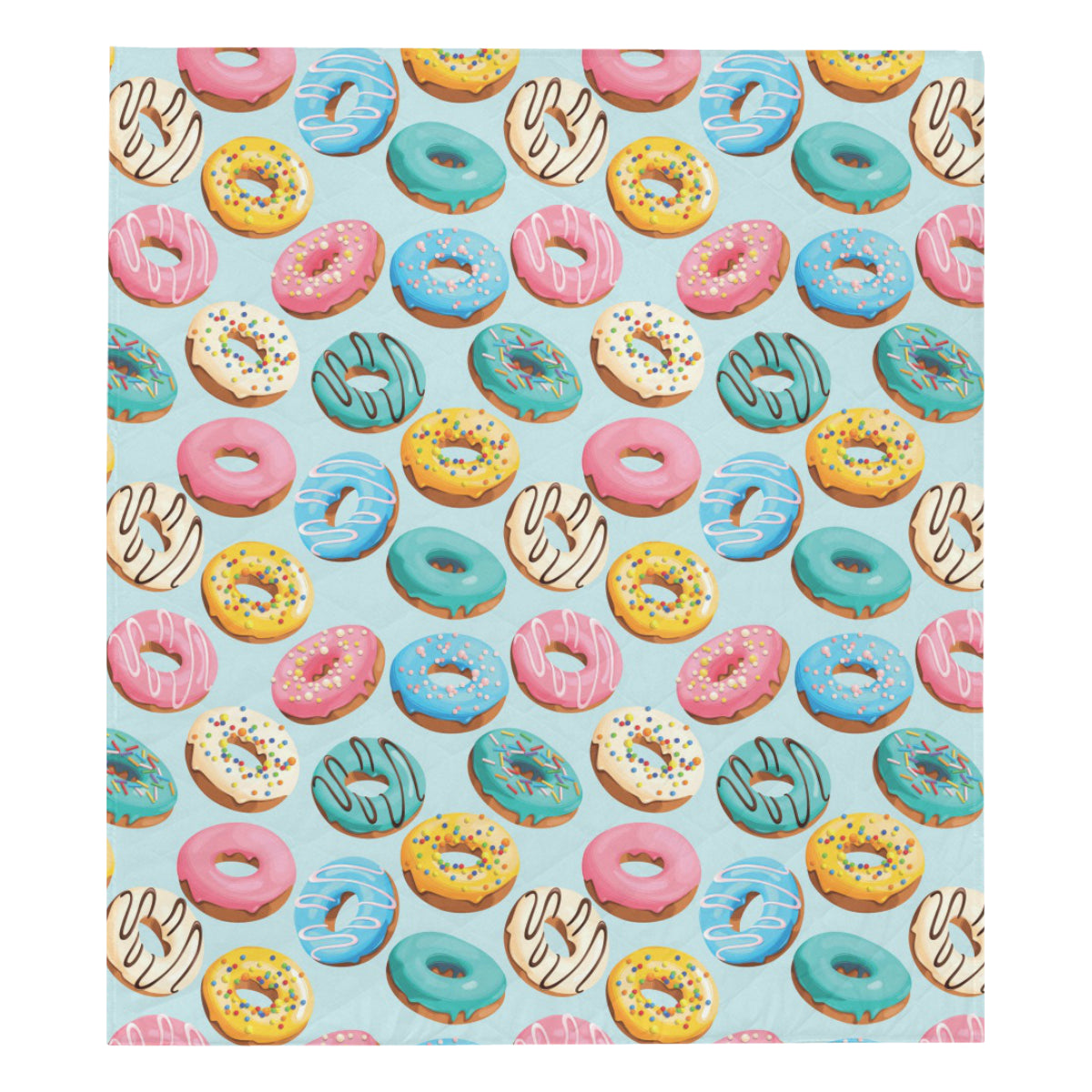 Donut Pattern Print Design DN05 Premium Quilt