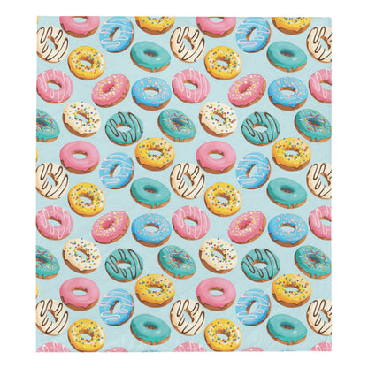 Donut Pattern Print Design DN05 Premium Quilt